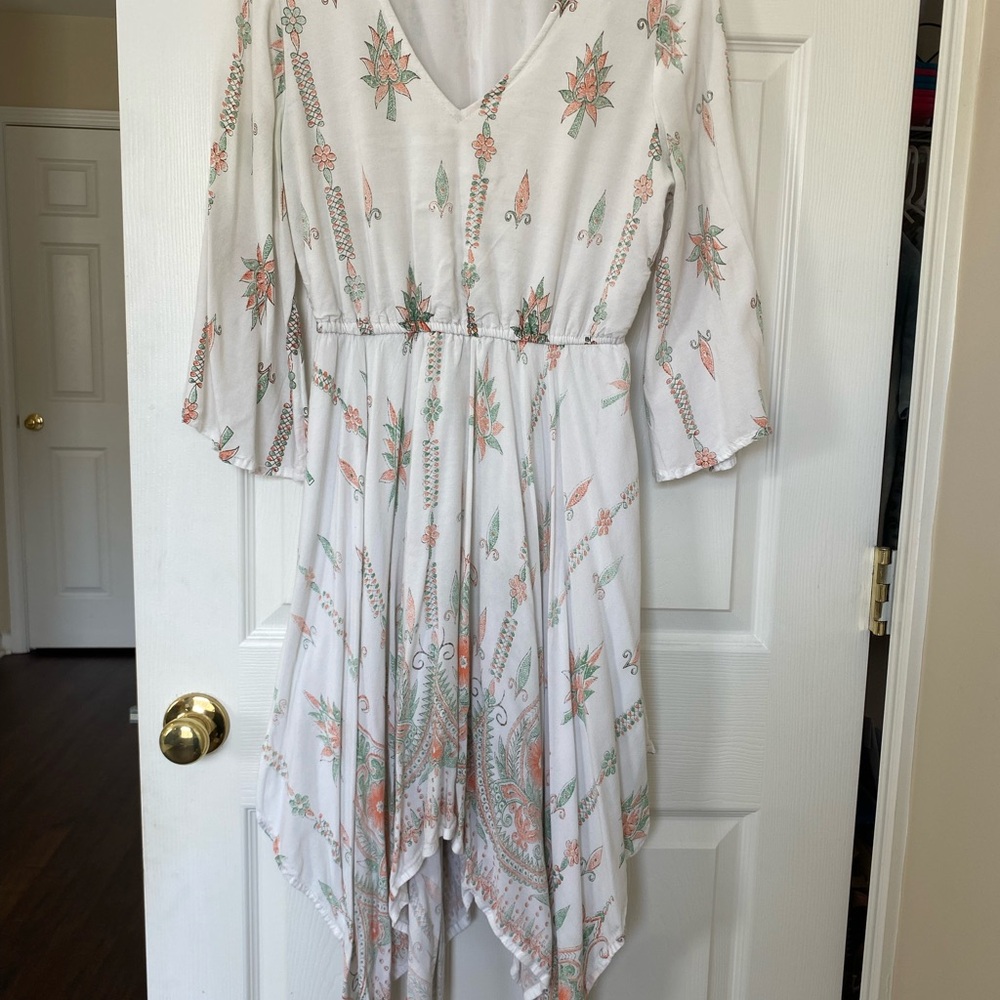 Floral White Dress